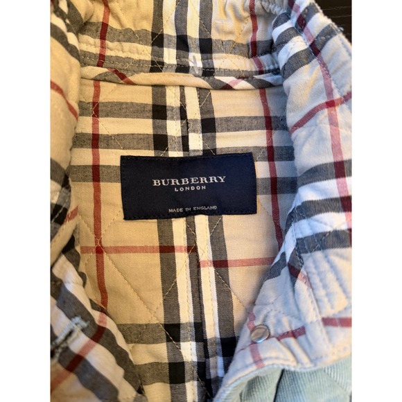 Burberry Quilted Jacket Beige Classic Check Lining Made in England Women's - Picture 3 of 7
